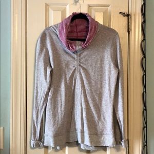 Lululemon Grey and Pink Striped Reversible Jacket
